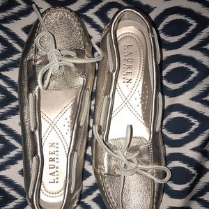 Lauren Ralph Lauren GOLD Shoes- Worn ONCE!